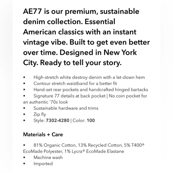 AE77 Premium High Waist Distressed White Denim Flares Size 2R - Picture 4 of 8